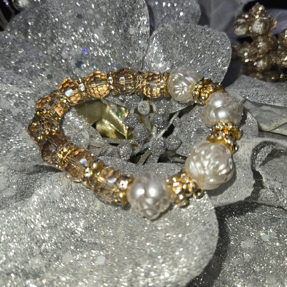 Fashion Jewelry I Rose Quartz I Fire Fly Pebble I Bracelet